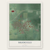 Brookville, Ohio map print, the full design