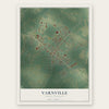 Varnville, South Carolina map print, the full design