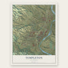 Templeton, California map print, the full design