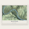 Braintrim, Pennsylvania map print, the full design
