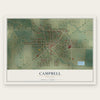 Campbell, Missouri map print, the full design