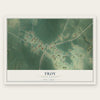 Troy, South Carolina map print, the full design
