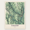Hartford, Vermont map print, the full design