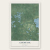 Germfask, Michigan map print, the full design