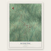 Eclectic, Alabama map print, the full design