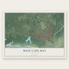 West Cape May, New Jersey map print, the full design