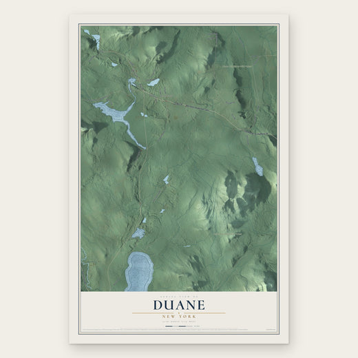 Duane, New York map print, the full design