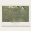 Santa Anna, Texas map print, the full design
