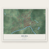 Selma, Alabama map print, the full design