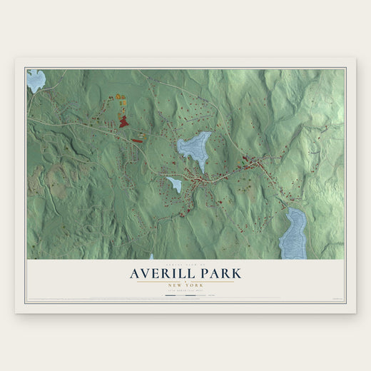 Averill Park, New York map print, the full design