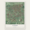 Canton, Michigan map print, the full design