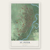 St. Peter, Minnesota map print, the full design