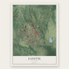 Fayette, Missouri map print, the full design