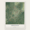 Greenville, Florida map print, the full design