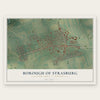 Borough of Strasburg, Lancaster County, Pennsylvania map print, the full design