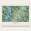 Seneca, Crawford County, Wisconsin map print, the full design