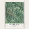New Straitsville, Ohio map print, the full design