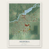 Hesperia, Michigan map print, the full design