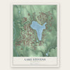 Lake Stevens, Washington map print, the full design