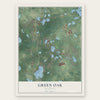 Green Oak, Michigan map print, the full design