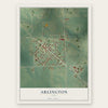 Arlington, Iowa map print, the full design