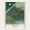 Gunnison, Mississippi map print, the full design