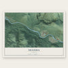 Idanha, Oregon map print, the full design