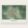 Mapleton, Minnesota map print, the full design