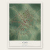 Clay, Kentucky map print, the full design