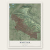Whittier, California map print, the full design