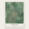 Chase City, Virginia map print, the full design