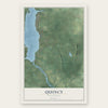 Quincy, Wisconsin map print, the full design