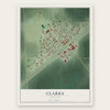 Clarks, Nebraska map print, the full design