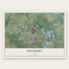 Mulberry, Florida map print, the full design