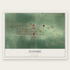 Danube, Minnesota map print, the full design
