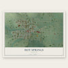 Hot Springs, Montana map print, the full design