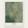 Moore, Idaho map print, the full design