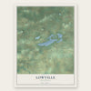 Lowville, Wisconsin map print, the full design