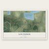 Los Indios, Texas map print, the full design