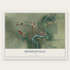 Monroeville, Ohio map print, the full design