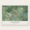 Little River, South Carolina map print, the full design