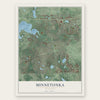 Minnetonka, Minnesota map print, the full design