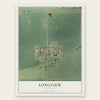 Longview, Illinois map print, the full design