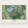St. Leo, Florida map print, the full design