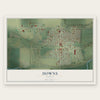 Downs, Kansas map print, the full design