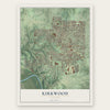 Kirkwood, Missouri map print, the full design