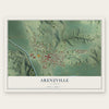 Arenzville, Illinois map print, the full design