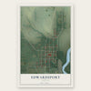 Edwardsport, Indiana map print, the full design
