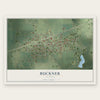 Buckner, Illinois map print, the full design