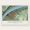 Upper Lawrenceville, Pennsylvania map print, the full design
